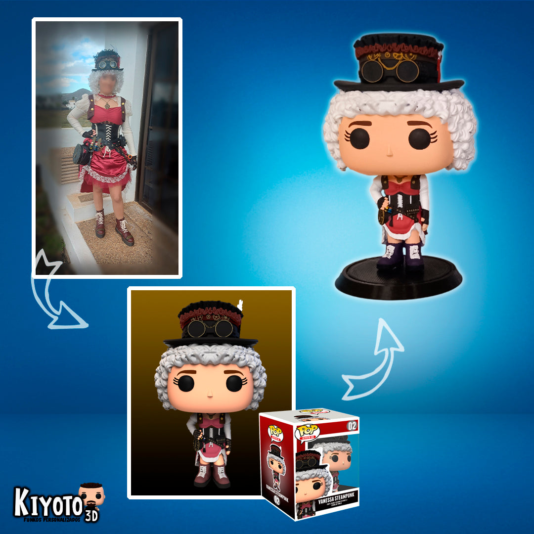 Figura 3d personalizable hecha a mano 