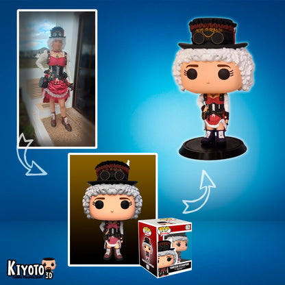 Figura 3d personalizable hecha a mano 